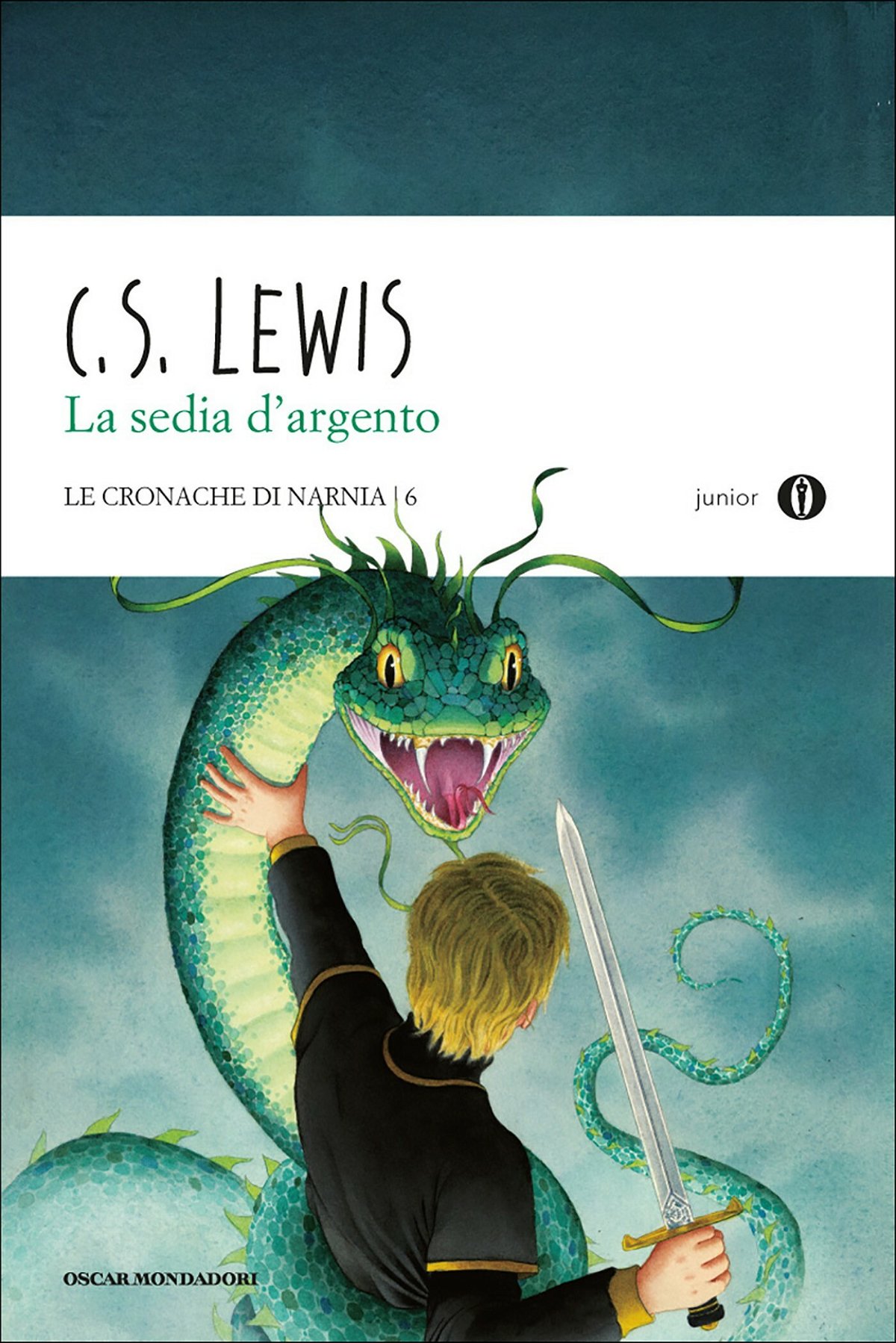La copertina italiana di Le Cronache di Narnia - La Sedia d'Argento (Mondadori)