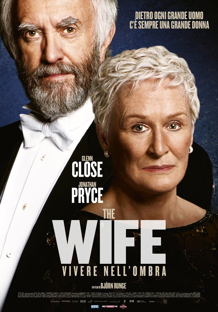 Clicca per vedere l'immagine originale Glenn Close e Jonathan Pryce nel poster italiano di The Wife - Vivere nell'ombra