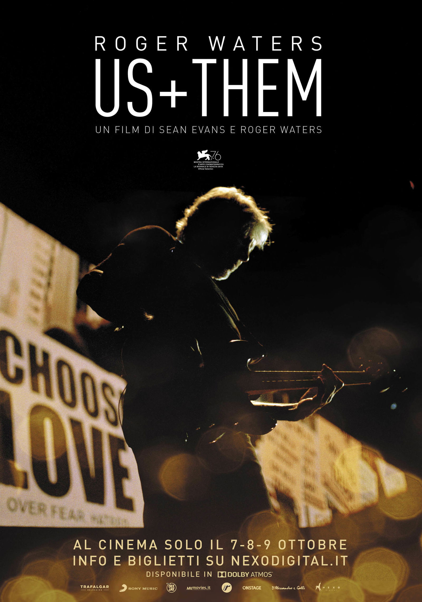 Clicca per vedere l'immagine originale Poster Italiano di Roger Waters Us + Them