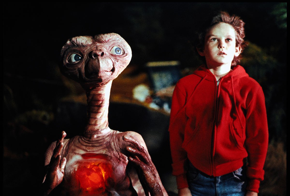 Una scena del film E.T.