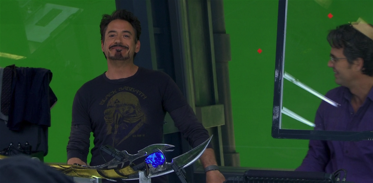 Robert Downey Jr. sul set di The Avengers