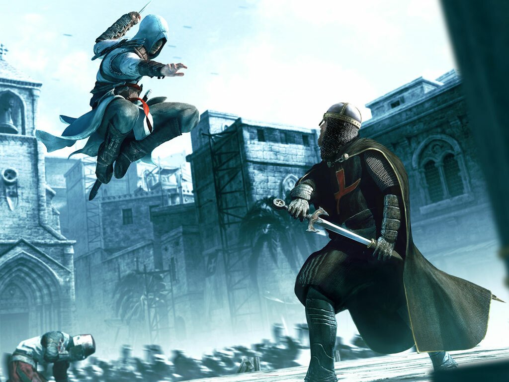 Altair in azione in Assassin's Creed