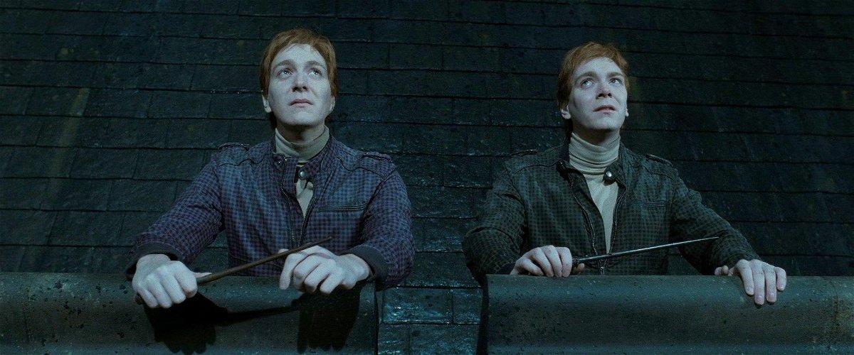 Fred y George antes de la Batalla de Hogwarts