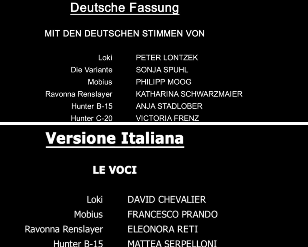 Η λίστα του Loki με Γερμανούς και Ιταλούς ηθοποιούς φωνής
