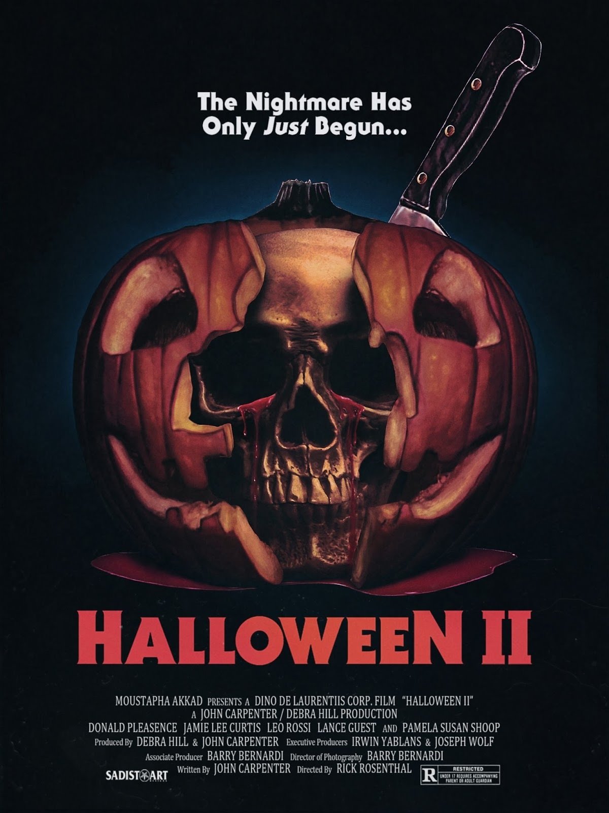 Halloween II: el cartel de la película de 1981