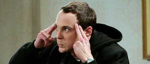 Sheldon si concentra in un episodio di The Big Bang Theory