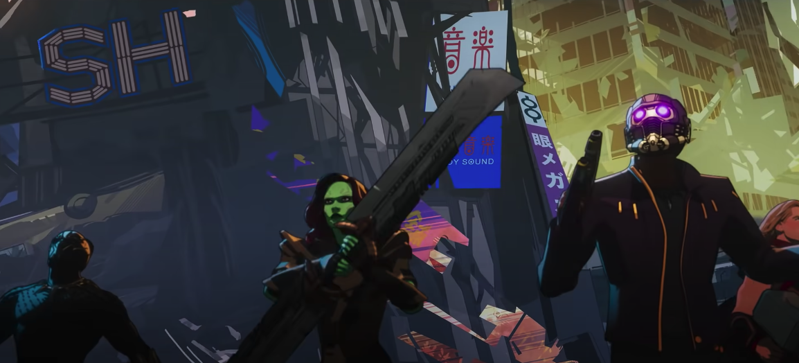 Click para ver la imagen original Pantera Negra, Gamora, Star-Lord y Thor