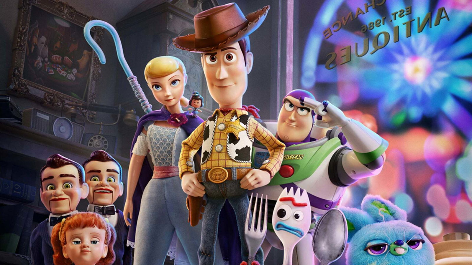 Clicca per vedere l'immagine originale Woody ritrova Bo Peep in Toy Story 4