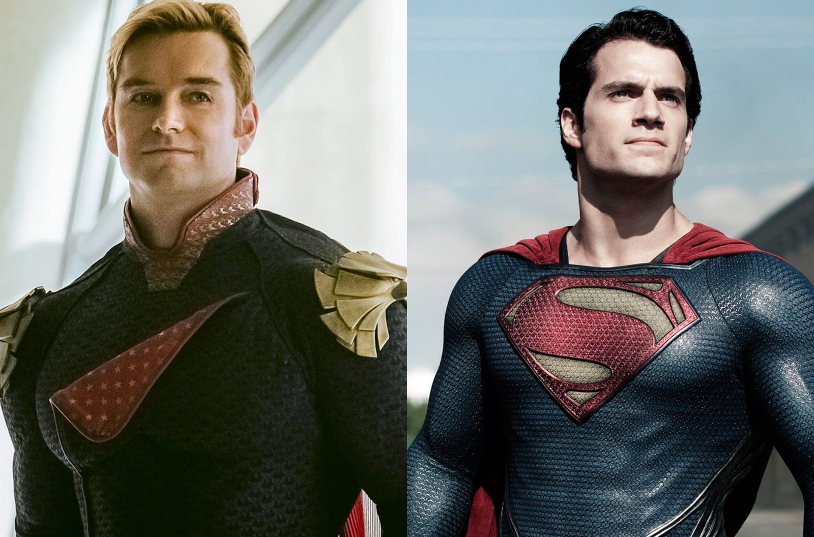 Clicca per vedere l'immagine originale Primi piani di Antony Starr e Henry Cavill