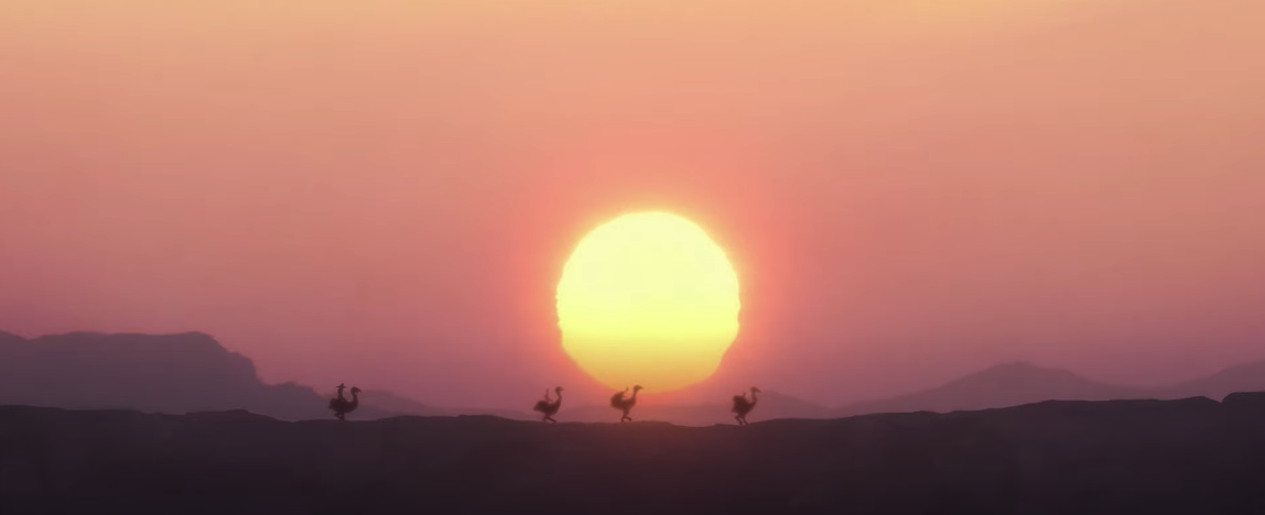 Το ηλιοβασίλεμα πάνω από την έρημο