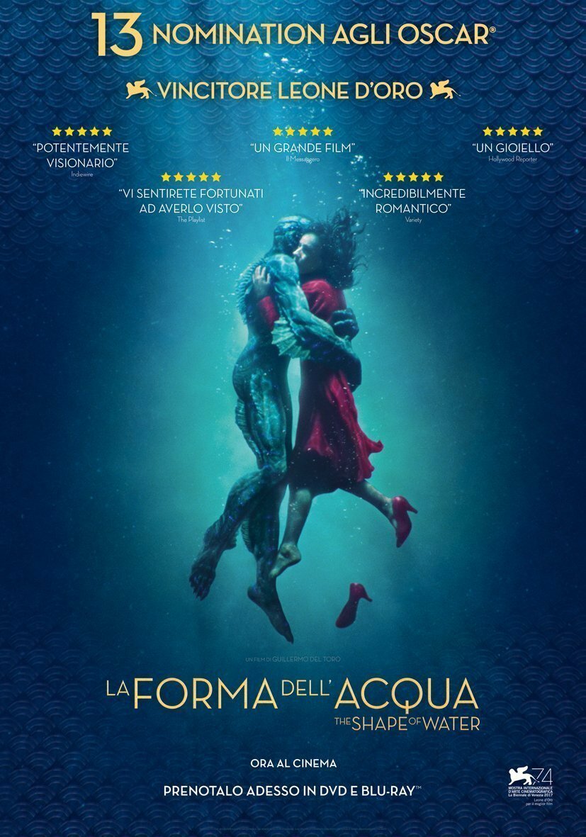 Il poster del film La forma dell'acqua