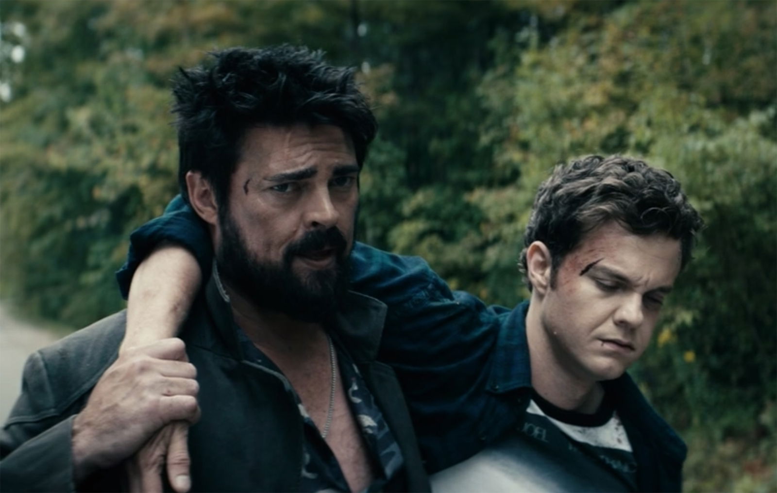 Clicca per vedere l'immagine originale Karl Urban e Jack Quaid in The Boys
