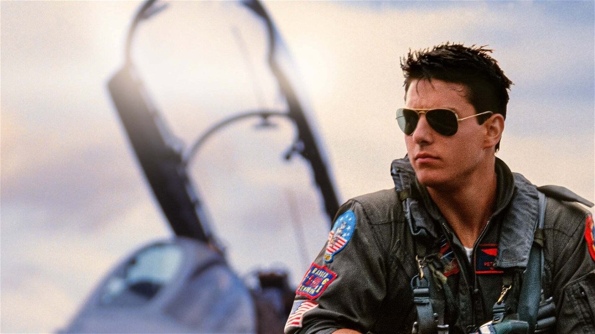 Primo piano di Tom Cruise in Top Gun