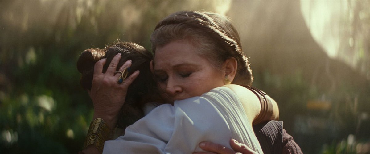Carrie Fisher e Daisy Ridley in Star Wars: L'ascesa di Skywalker