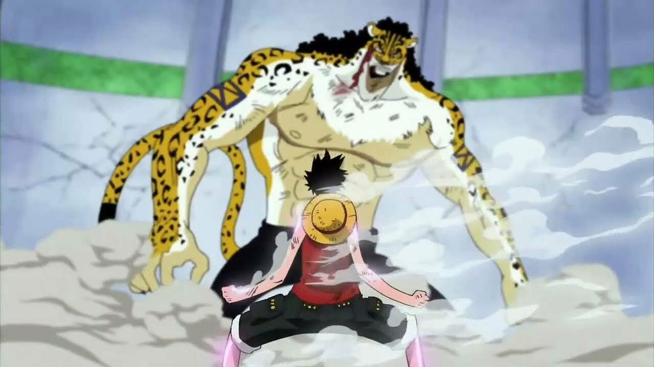 One Piece Rufy vs Lucci Rufy fight Rob Lucci