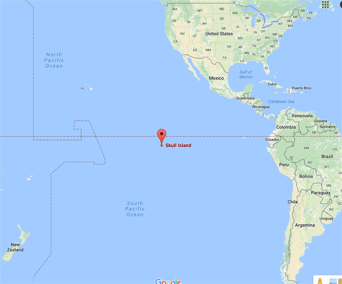Kong: Skull Island: l'isola fittizia su Google Maps