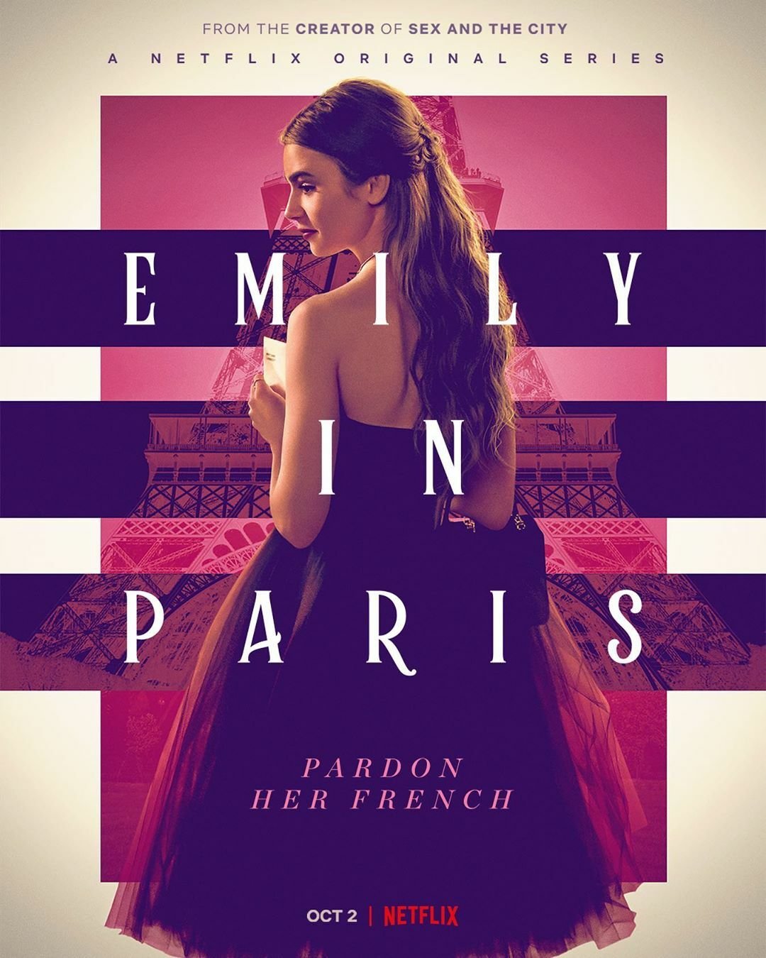 Lily Collins sulla locandina di Emily in Paris
