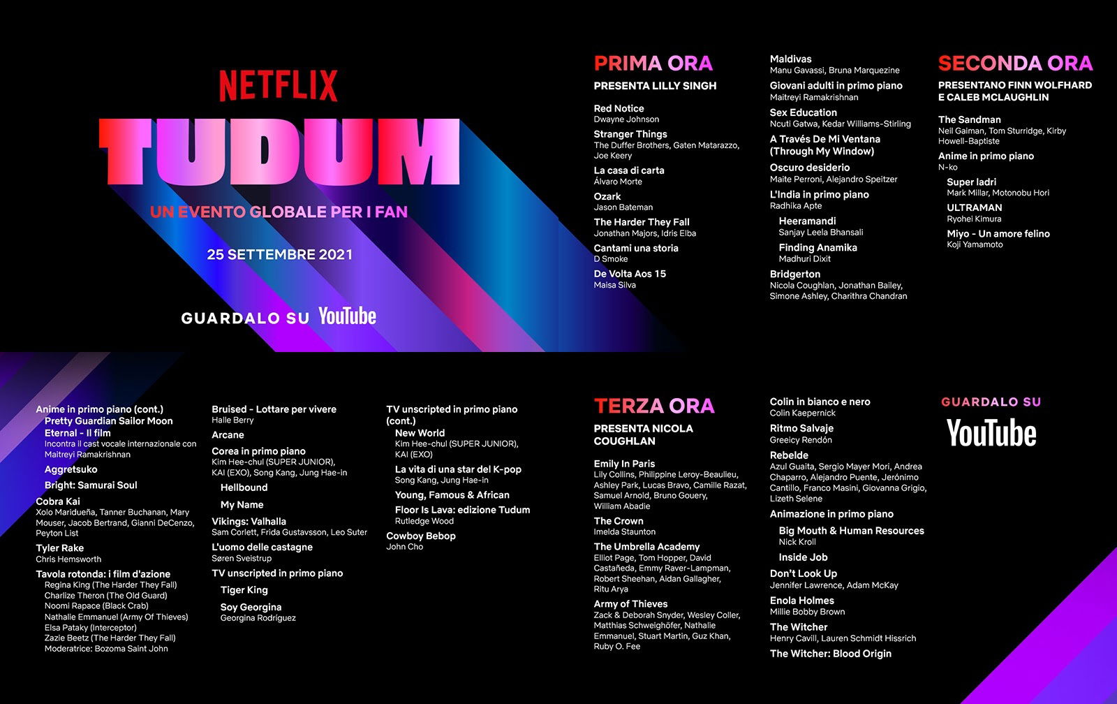 Clicca per vedere l'immagine originale I titoli dell'evento Netflix TUDUM