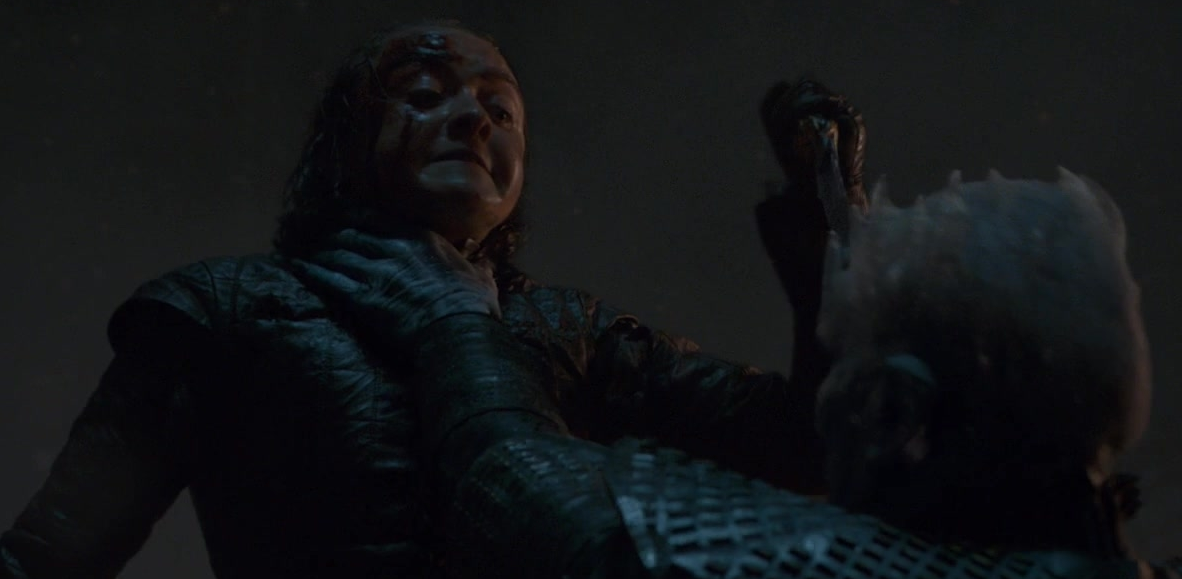 Arya lucha contra el Rey de la Noche en el tercer episodio de la temporada 8 de Game of Thrones
