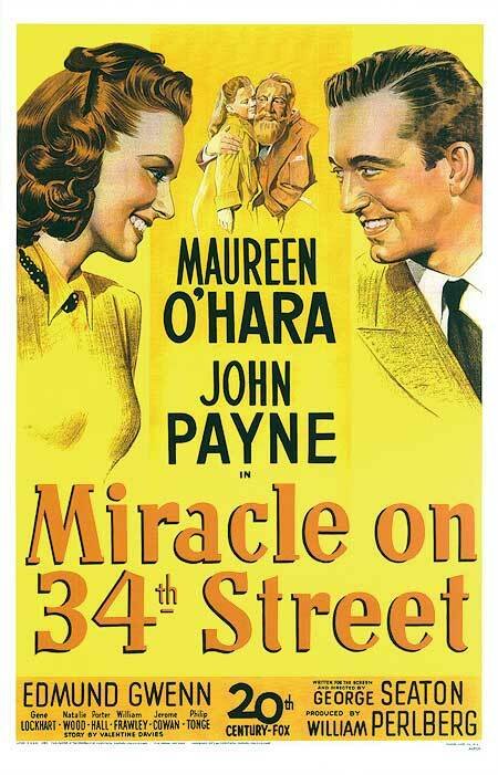 El cartel de la película El milagro de la calle 34