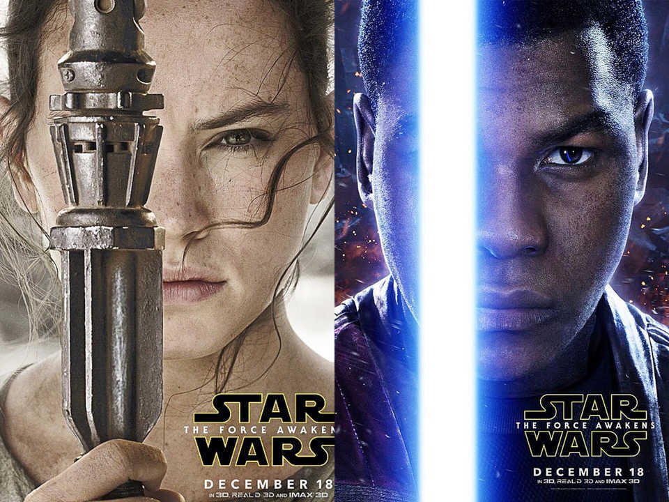 I poster di Rey e Finn di Star Wars Il Risveglio Della Forza