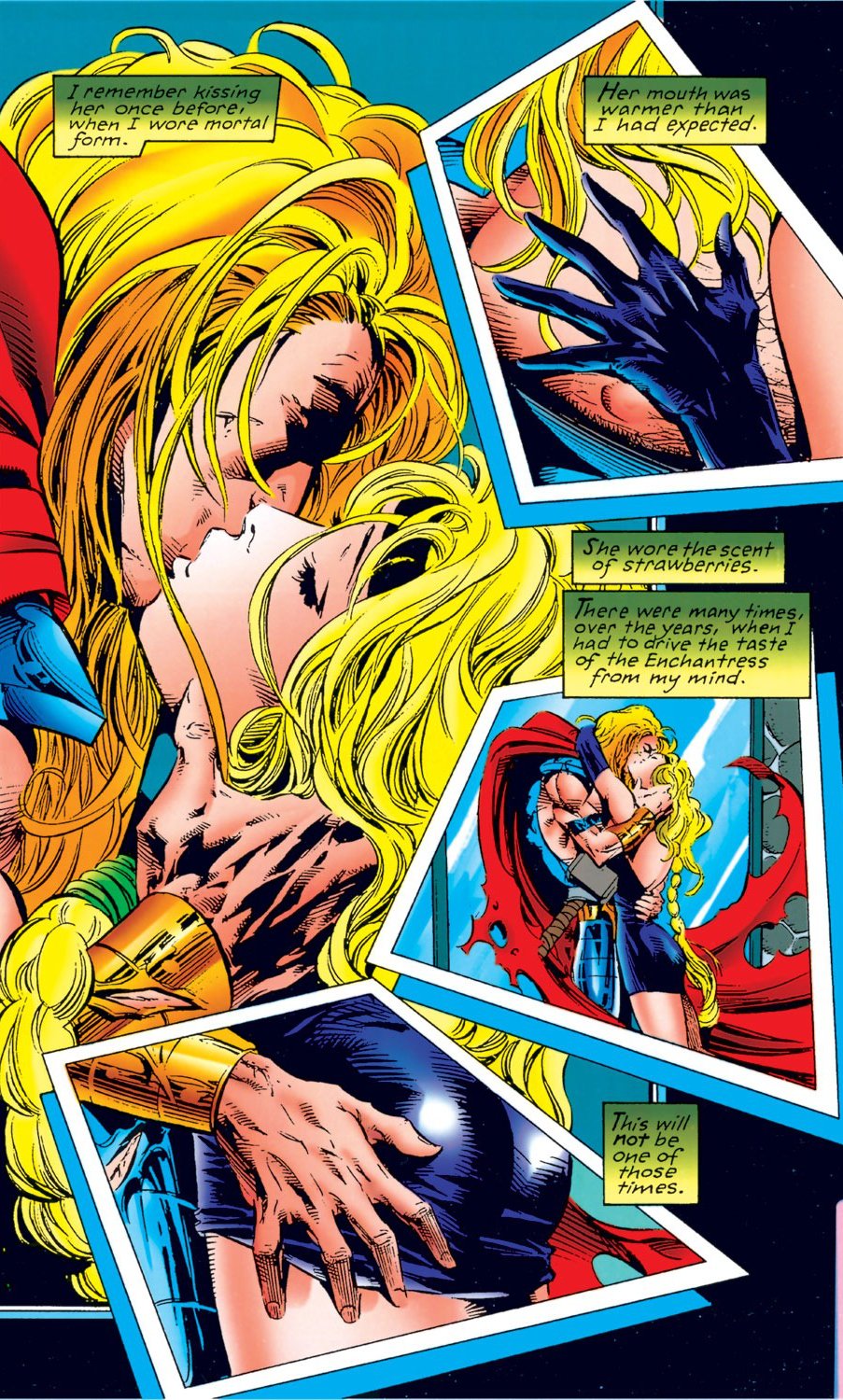 Il bacio tra Thor e Amora