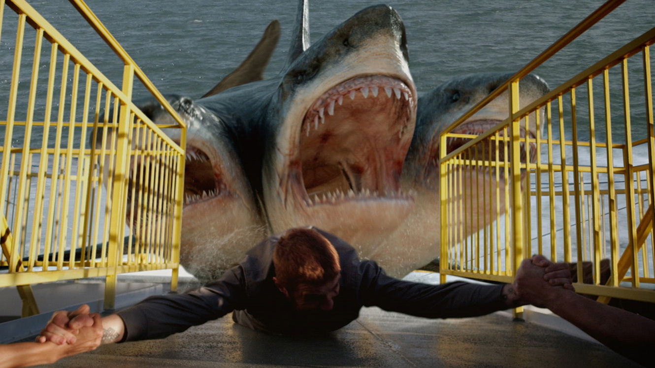 3-Headed shark attack, il film sullo squalo a tre teste Una scena di 3-Headed shark attack