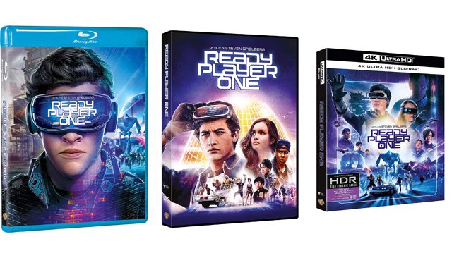 Packshot di Ready Player One in DVD, Blu-ray e Blu-ray 4K