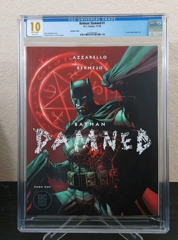 Il numero 1 di Batman Damned protetto dal tipico involucro di plastica della CGC