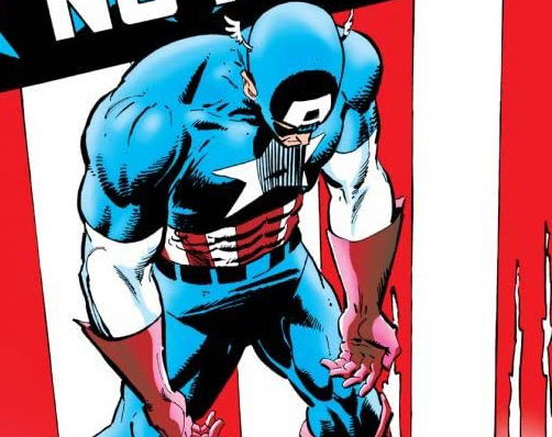 Clicca per vedere l'immagine originale Dettaglio della cover di Captain America #332
