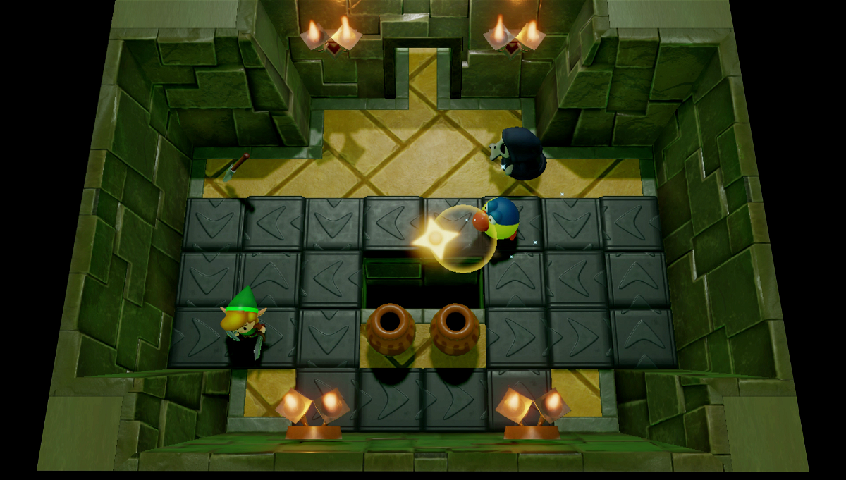 Un'immagine da un dungeon di The Legend of Zelda: Link's Awakening per Nintendo Switch