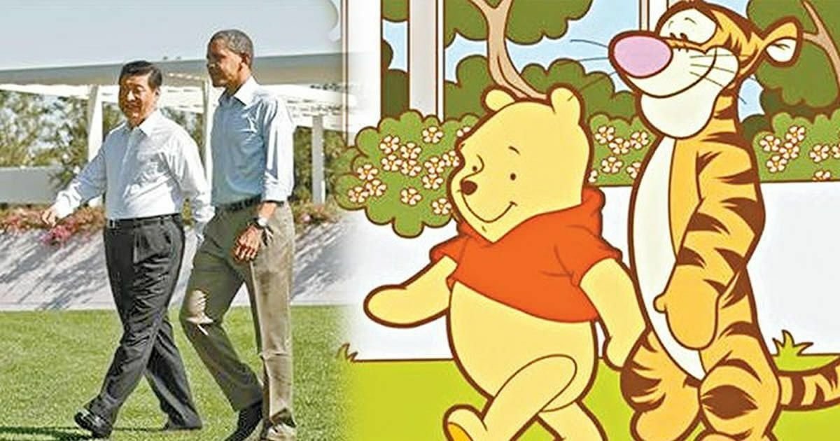 Winnie the Pooh e Tigro come Xi Jinping e Barack Obama