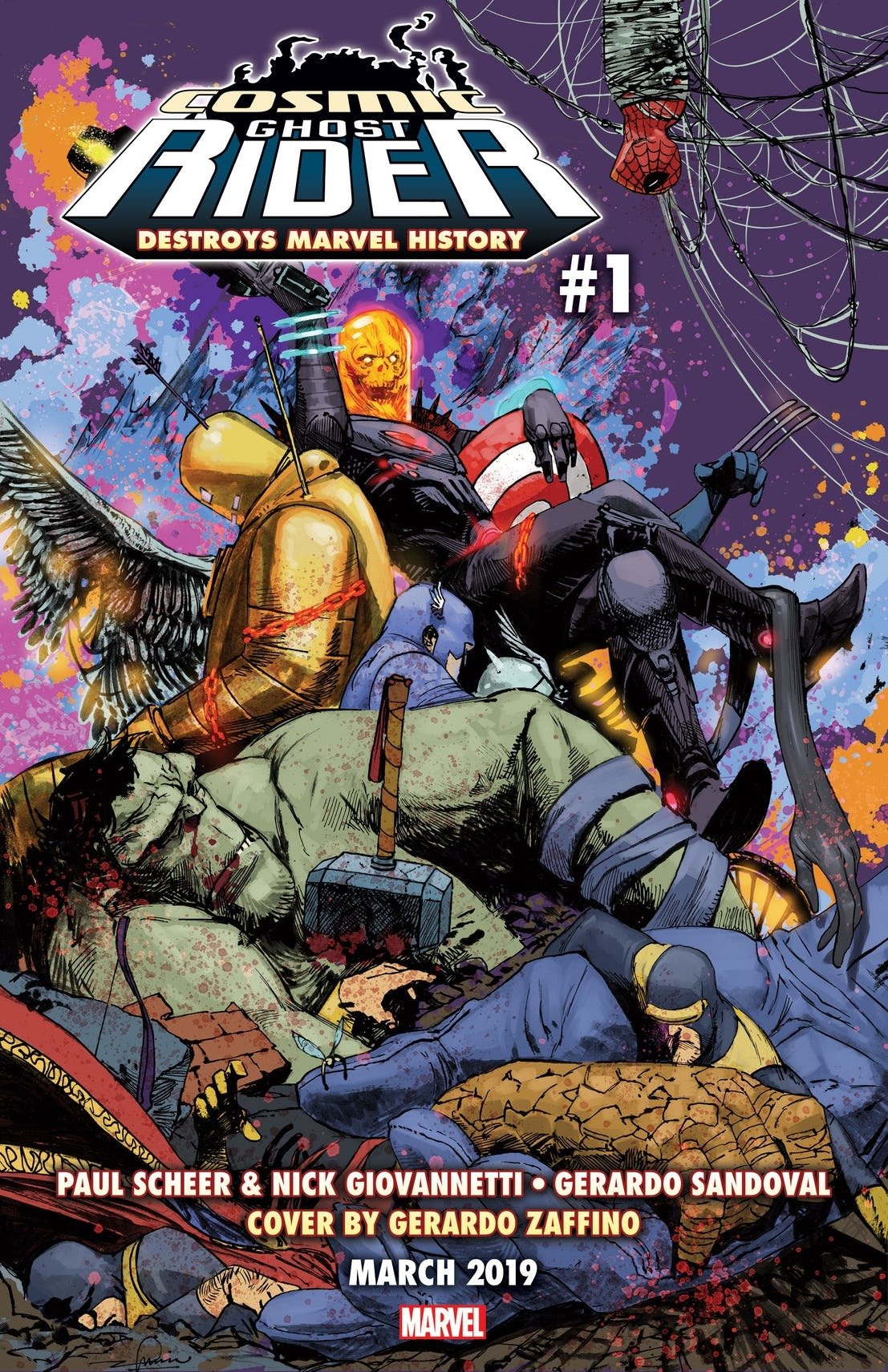 La copertina di Cosmic Ghost Rider Destroys Marvel #1