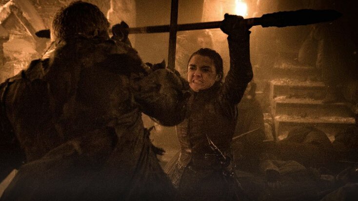 Arya combatte in Game of Thrones 8x03