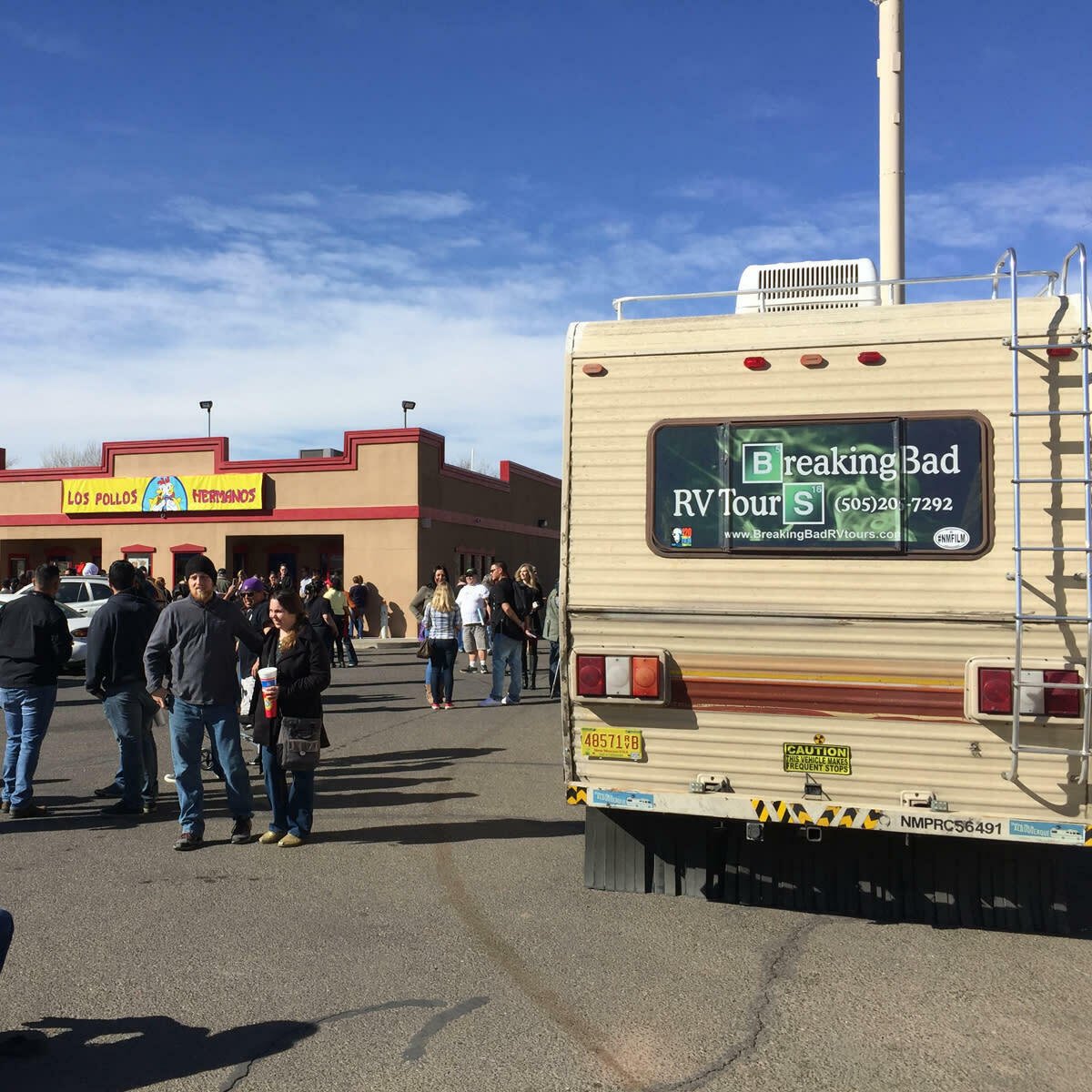 tour a tema Breaking Bad di Albuquerque, con Los Pollos Hermanos sullo sfondo