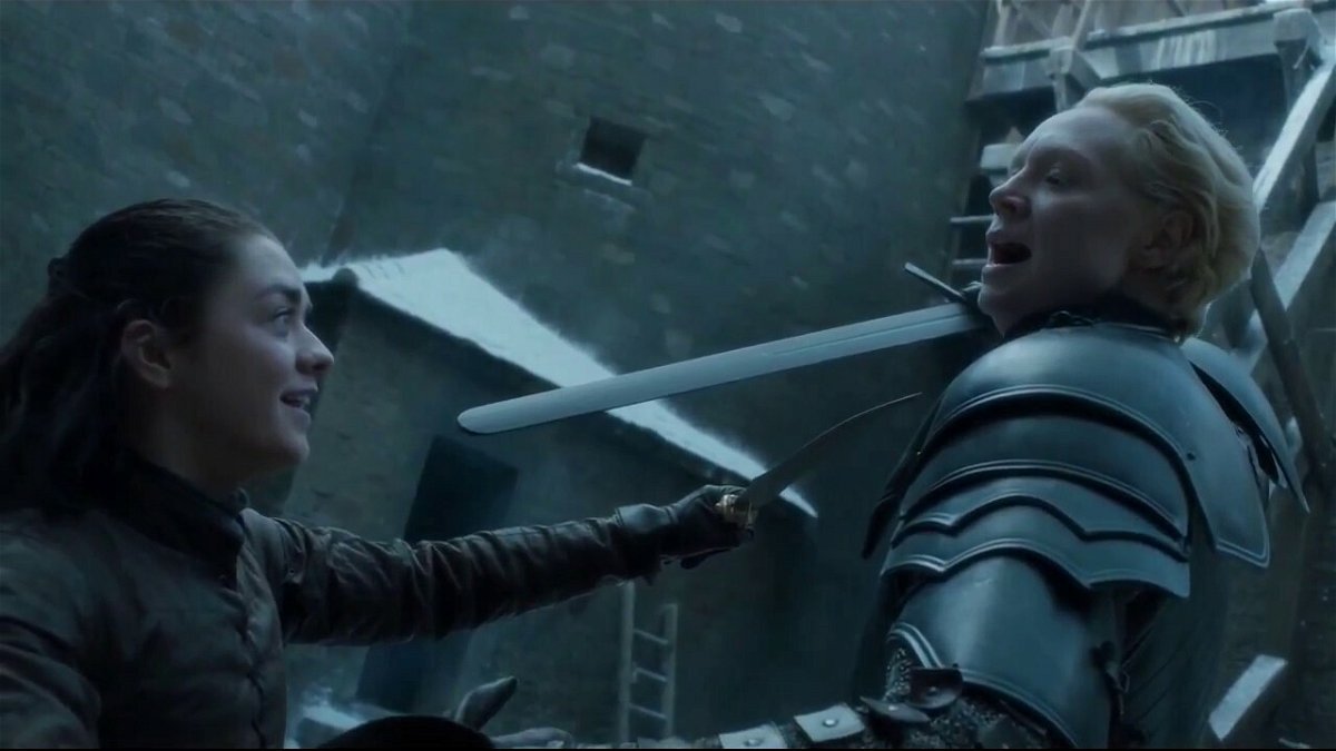 Maisie Williams e Gwendoline Christie in Game of Thrones 7x04