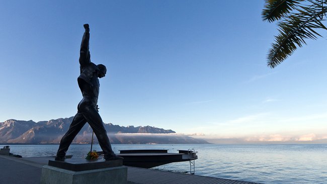 Statua di Freddie Mercury a Montreaux
