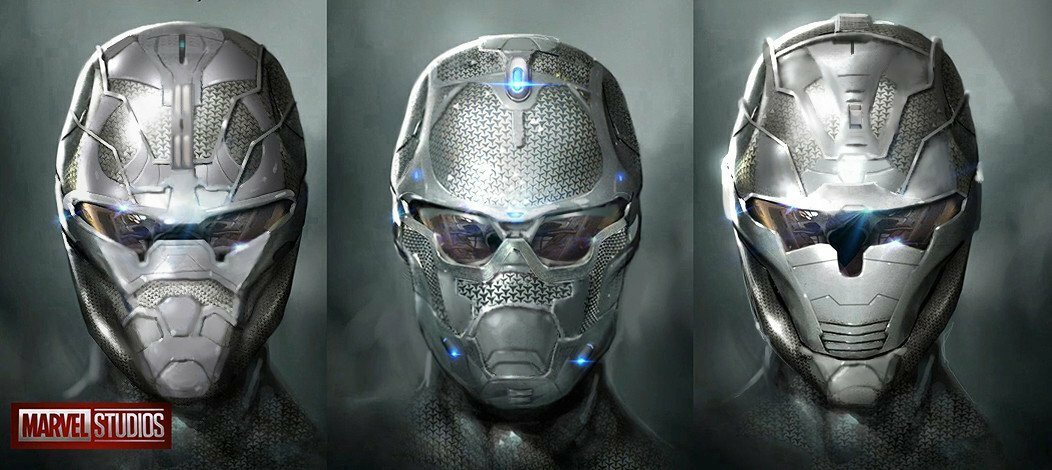 Concept art di Daren Horley per il casco di Iron Man in Avengers: Infinity War