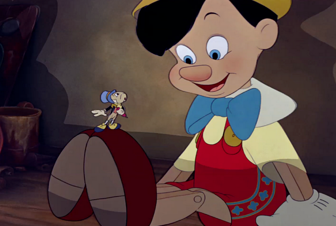 Un'immagine del film d'animazione Pinocchio