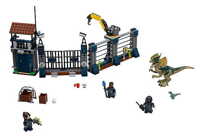 Dettagli del set di LEGO Attacco all'avamposto del Dilofosauro