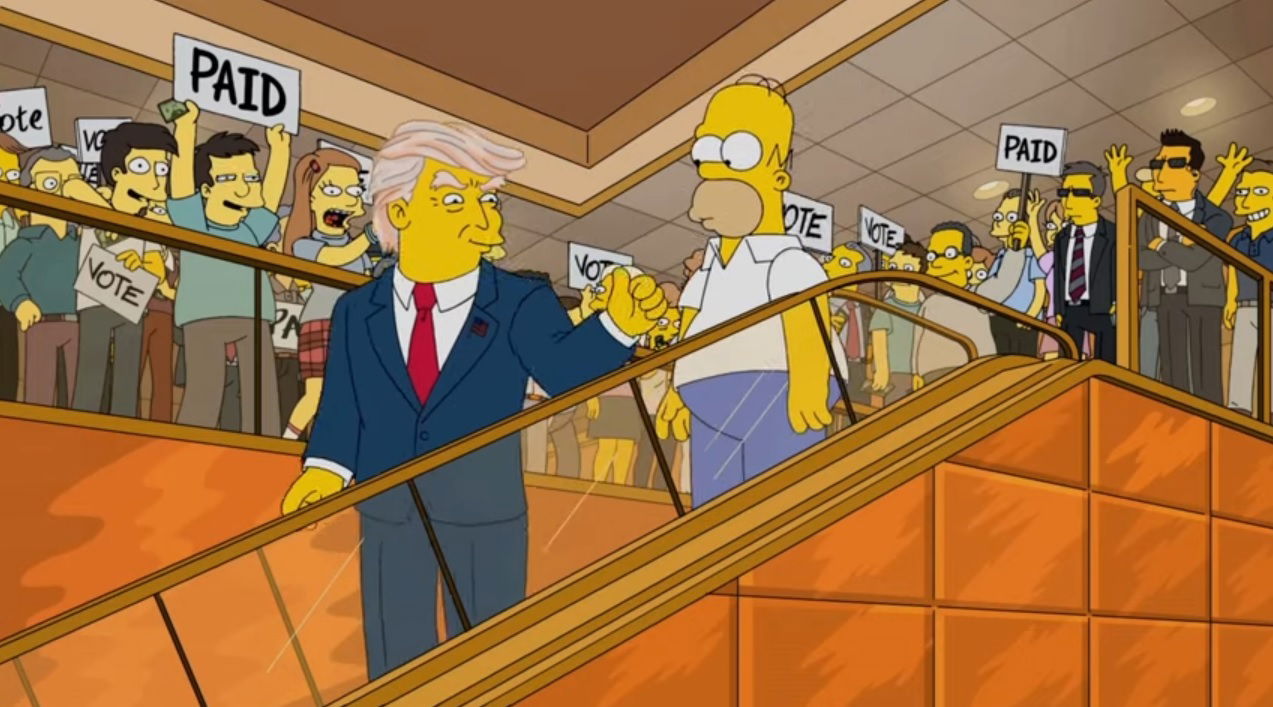 Clicca per vedere l'immagine originale Una sequenza di un episodio speciale dei Simpson