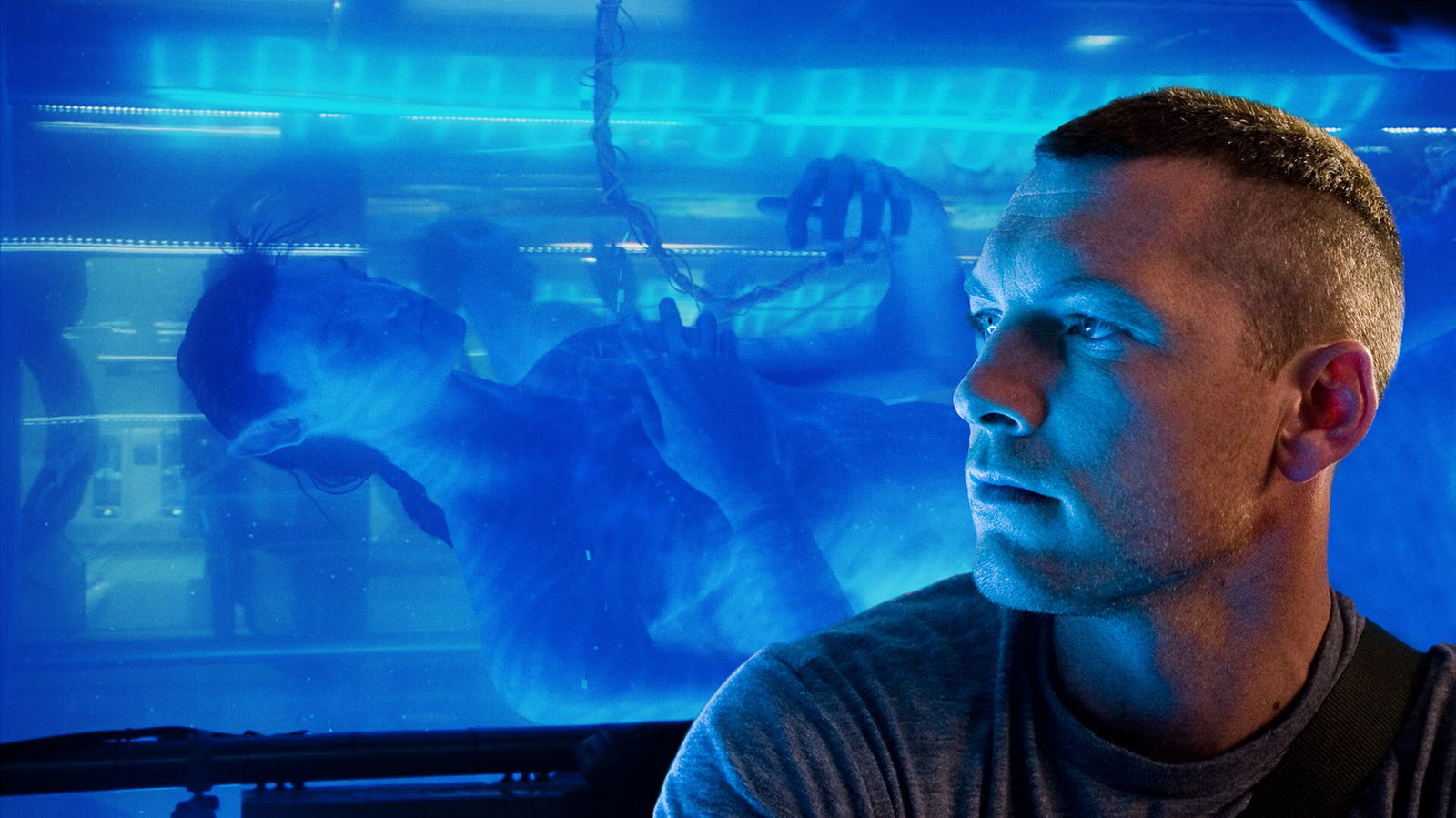 Clicca per vedere l'immagine originale Sam Worthington nel film Avatar