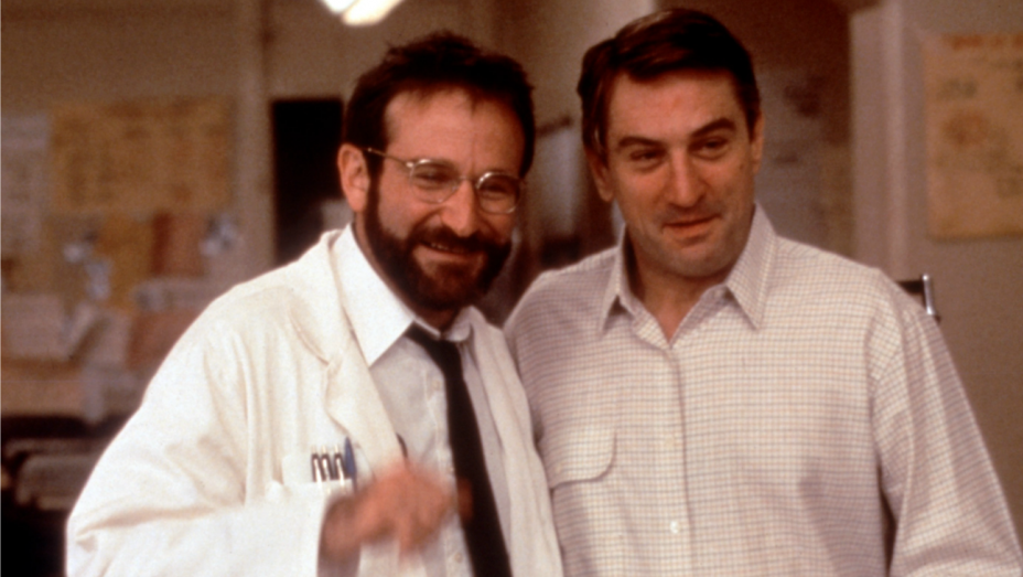 Robert De Niro e Robin Williams sul set di Risvegli