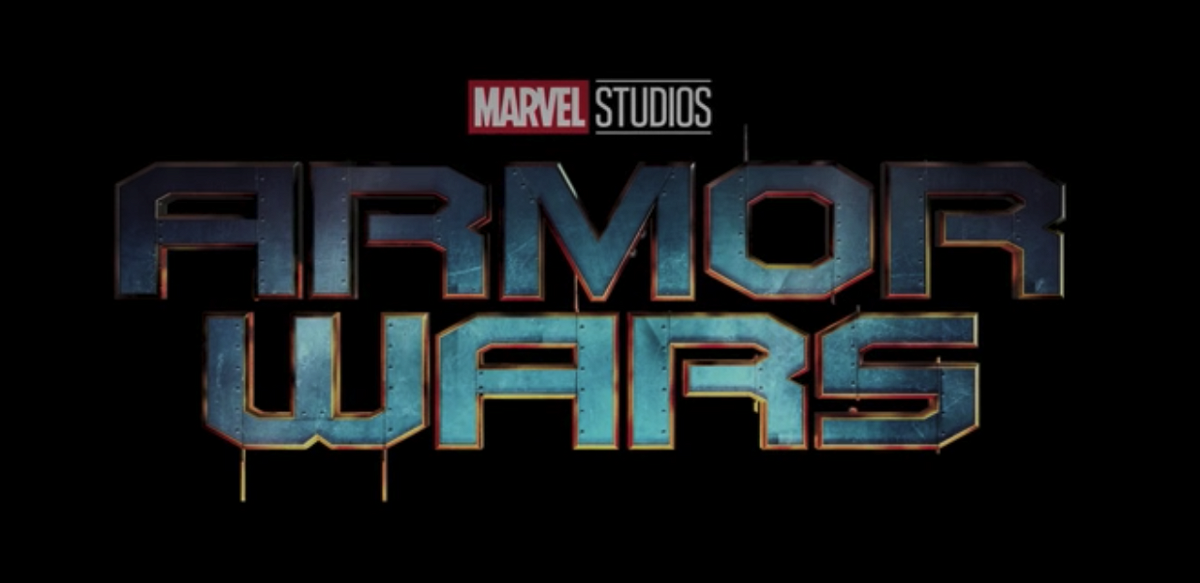 The metallic Armor Wars logo