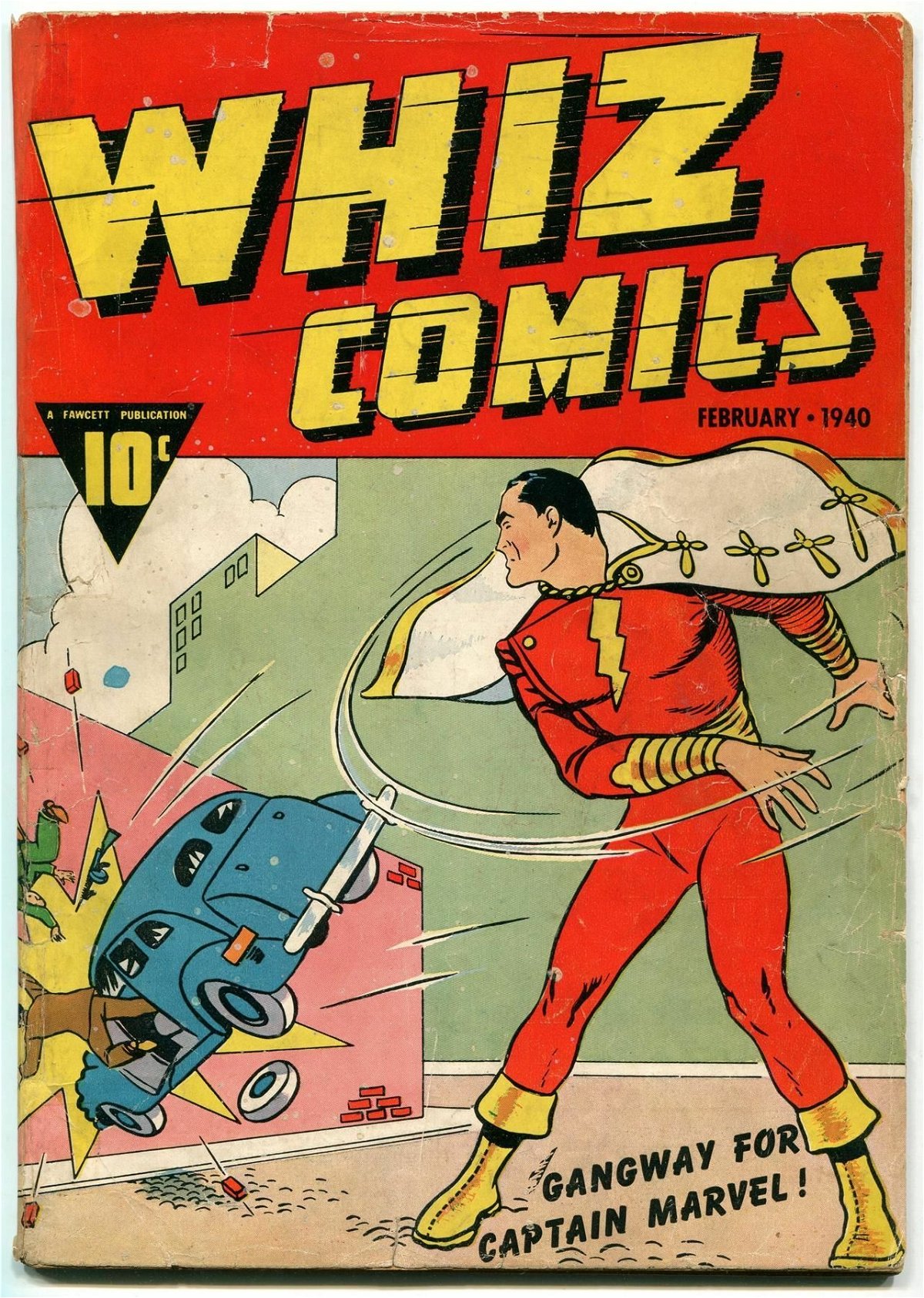 Copertina del #2 di Whiz comics, datata Febbraio 1940