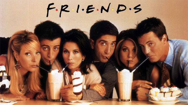 Phoebe, Joey, Monica, Ross, Rachel e Chandler sono i sei protagonisti di Friends