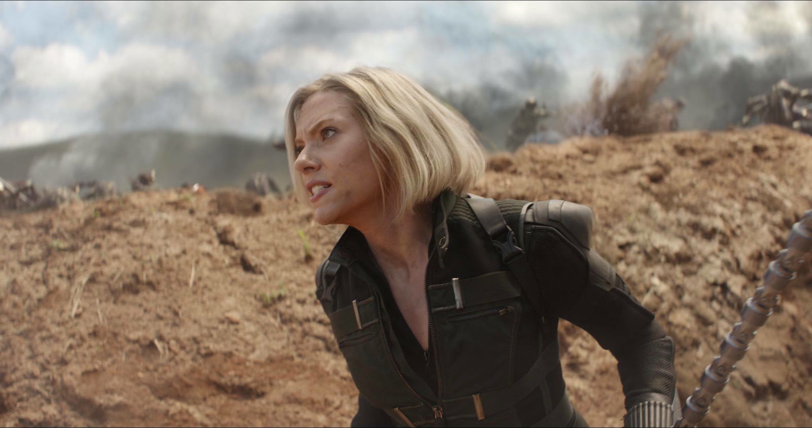 Clicca per vedere l'immagine originale Scarlett Johansson nei panni di Vedova Nera in Avengers: Infinity War