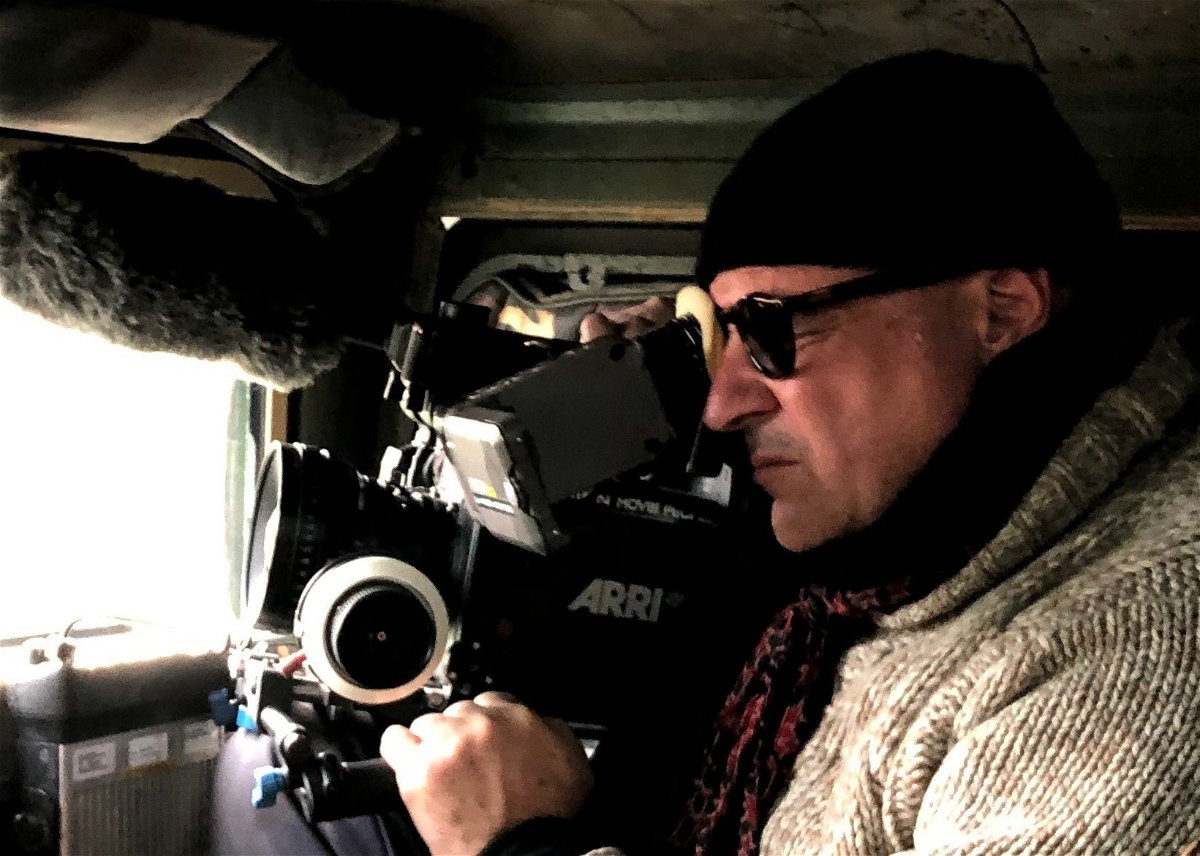 Il regista Gianfranco Rosi al lavoro