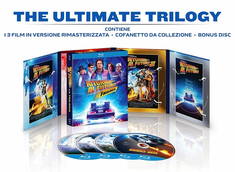 Clicca per vedere l'immagine originale Un'immagine del box set della trilogia di Ritorno al Futuro