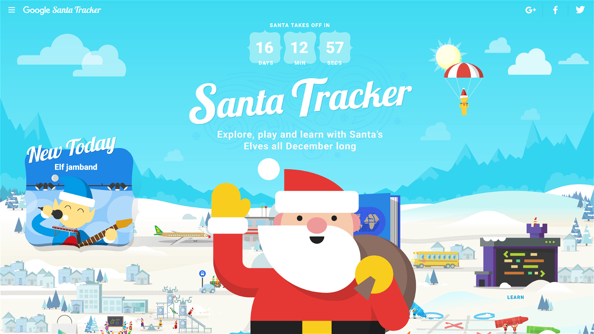 Segui Babbo Natale con Google Santa Tracker